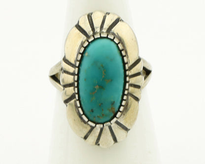 Navajo Ring .925 Silver Arizona Turquoise Signed M Montoya C.80's