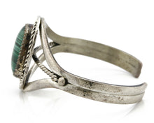 Women's Navajo Malachite Bracelet .925 Silver Native American 80's