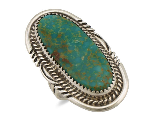 Navajo Ring 925 Silver Blue Turquoise Native Artist Signed Begay C.80s