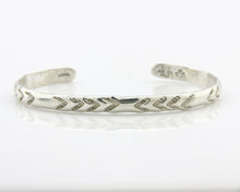 Navajo Bracelet .925 Silver Hand Stamped Arrow Head Artist Begay & Montoya C80s