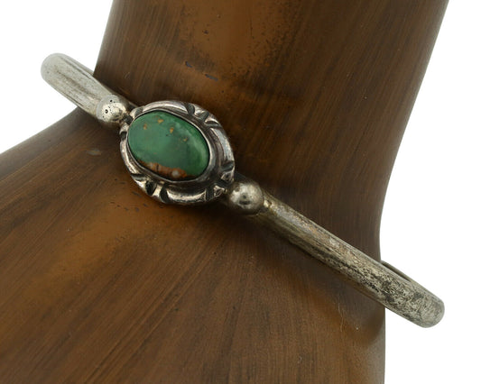 Navajo Bracelet .925 Silver Royston Turquoise Native American Artist C.90's