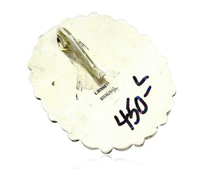 Navajo Pendant .925 Silver Turquoise & Amethyst Signed Artist Lee Bennett C.80's