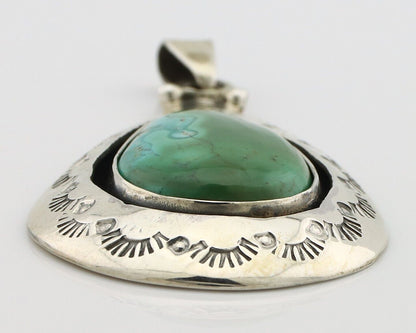 Navajo Pendant 925 Silver Royston Turquoise Artist Signed C Montoya C.80's