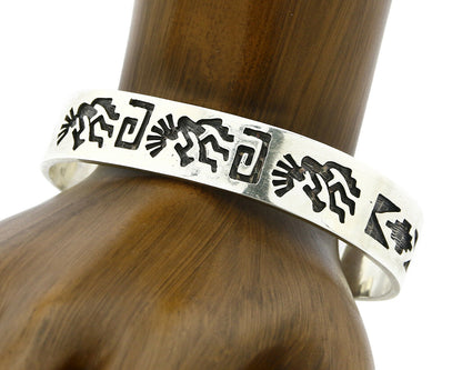 Women's Navajo Bracelet .925 Silver Handmade Cuff Signed CS C.80's