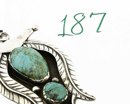 Old Pawn Navajo George Jones Natural Mined Turquoise .925 Silver Cuff