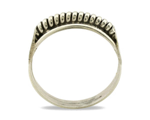 Navajo Ring .925 Silver Size 6.75 Handmade Native American Artist C.1980s