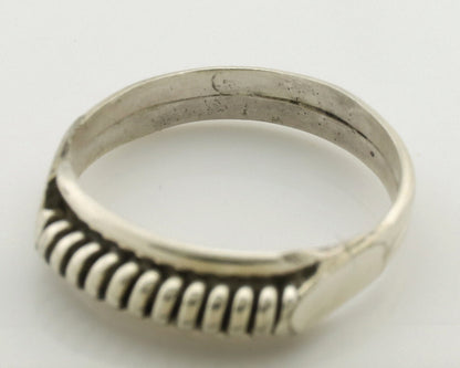 Navajo Ring .925 Silver Size 5.25 Handmade Native American Artist C.1980s