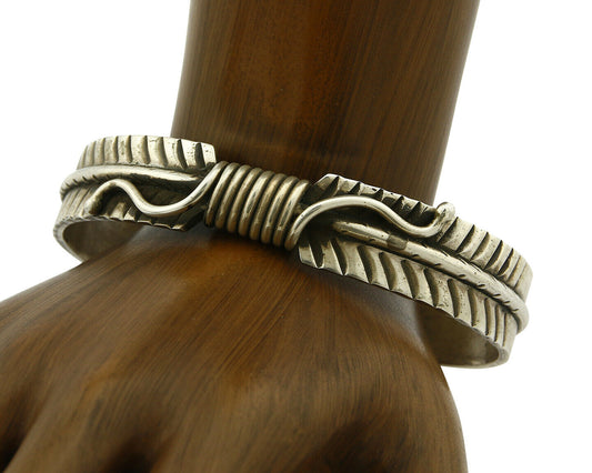 Navajo Bracelet .925 Silver SOLID Handmade Signed Artist Douglas Etsitty C.80's