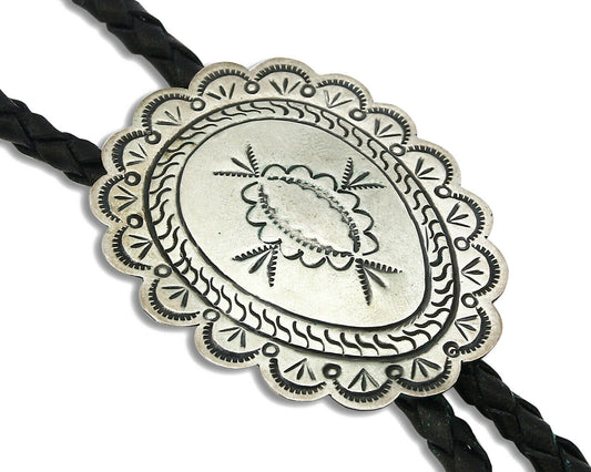 Navajo Bolo Tie .925 Silver Handmade C.80's Artist