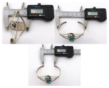 Navajo Bracelet 925 Silver Blue Turquoise Native American Artist Sgined Paul J