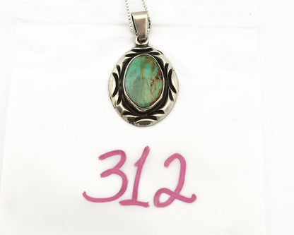 Navajo Necklace .925 Silver Kingman Turquoise Signed C Montoya C.1980's