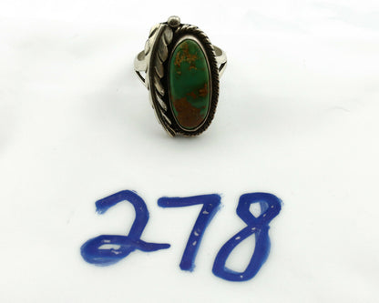 Navajo Ring .925 Silver Royston Turquoise Signed Artist Apache C.80's