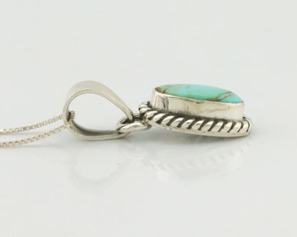 Navajo Necklace .925 Silver Arizona Turquoise Artist Gecko C.1980's