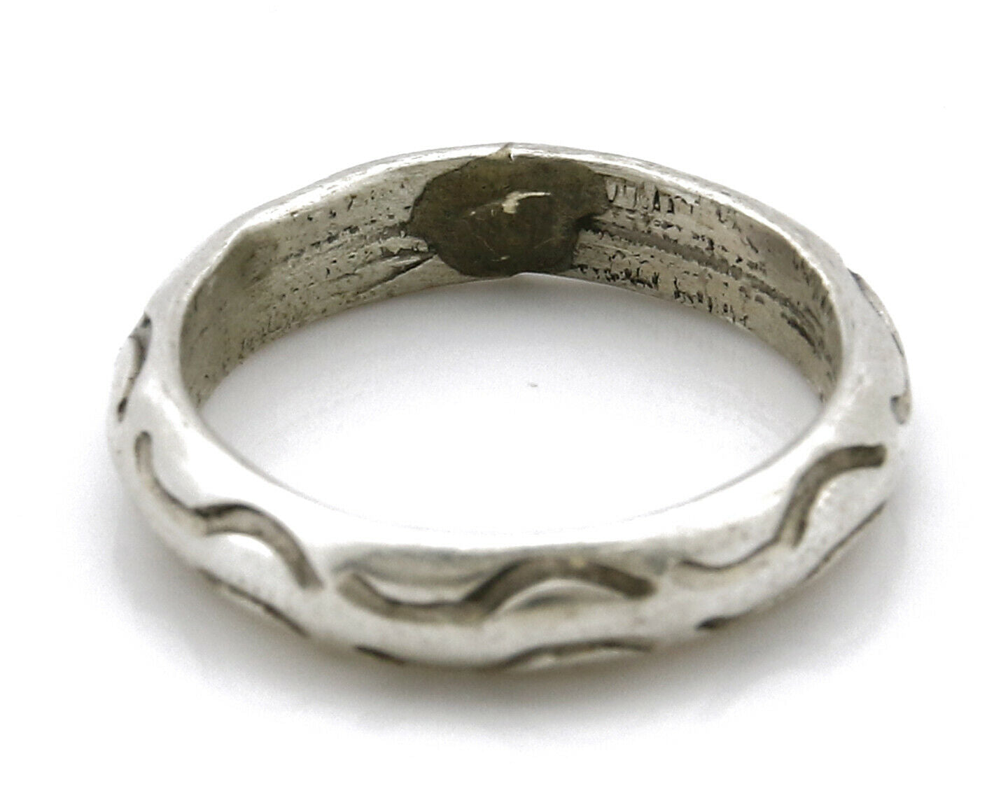 Women's Navajo Ring .925 SOLID Silver Hand Stamped Circa 1980's