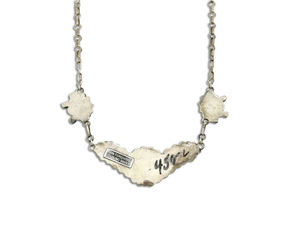 Women's Zuni Necklace .925 Silver Natural Gemstone C.1980's