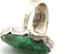 Navajo Ring 925 Silver Royston Turquoise Signed Lee Bennette C.80's