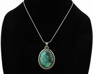 Navajo Necklace 925 Silver Epic Natural Turquoise Native American Artist C.80's