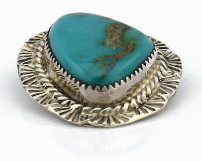 Navajo Pendant .925 Silver Royston Turquoise Native Artist C.80's