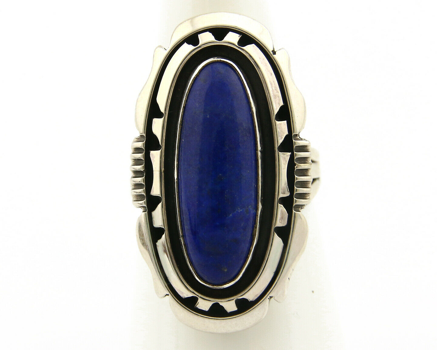 Navajo Ring .925 Silver Lapis Lazuli Artist William Denetdale C.80's