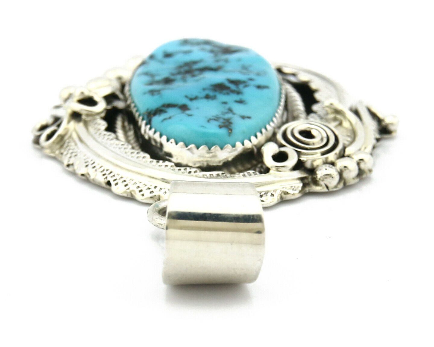 Navajo Pendant .925 Silver Arizona Turquoise Artist C.80's