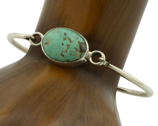 Navajo Bracelet .925 Silver Blue Arizona Turquoise Native American Artist C.90's