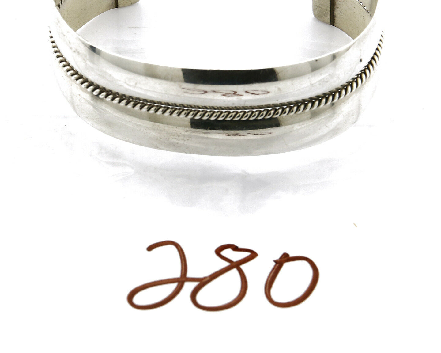 Women's Bracelet .925 Silver 2 Row Handmade Cuff C.80's