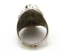 Navajo Kingman Turquoise Ring .925 Silver Artist Native American C.80's Sz 9.75
