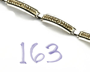 Women's Navajo Bracelet 14k SOLID Gold & .925 Silver Artist MM Rogers