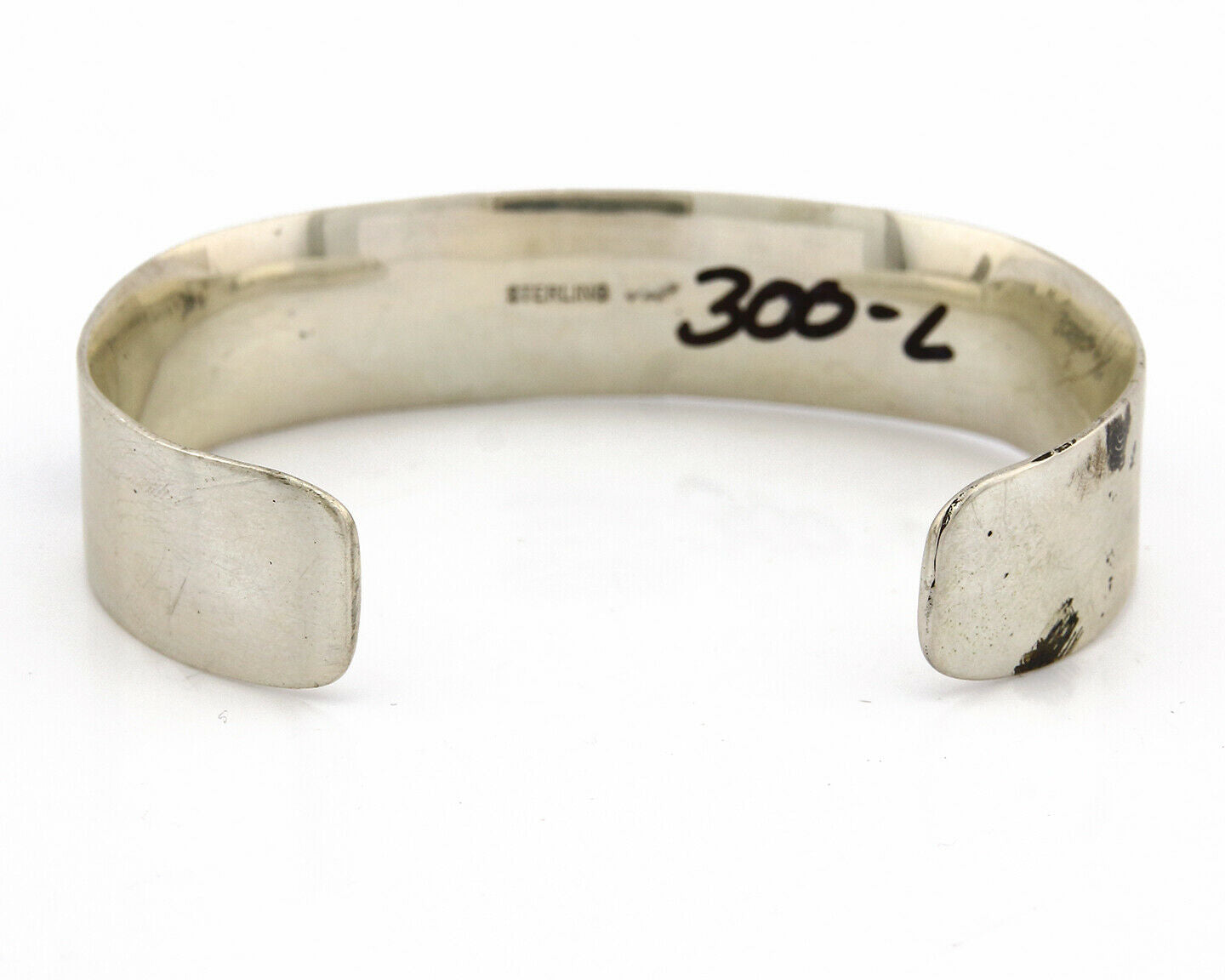 Navajo Bracelet .925 Silver Hand Stamped Artist Signed Kachina C.80's