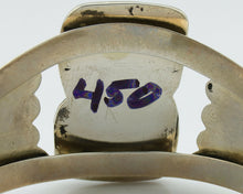 Navajo Bracelet .925 Silver Castle Dome Turquoise Native American Artist C.80's