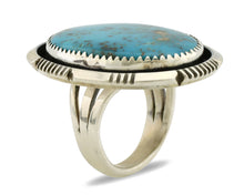 Navajo Ring 925 Silver Natural Southwest Turquoise Signed William Denetdale C80s