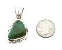 Navajo Pendant .925 Silver Kingman Turquoise Signed Artist HB C.80's