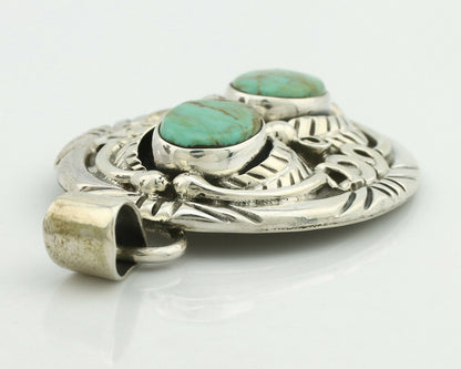 Navajo Necklace .925 Silver Kingman Turquoise Native American C.80's