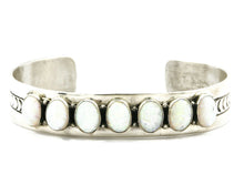 Women's Navajo Opal Bracelet .925 Silver Handmade Cuff C.80's