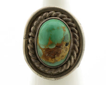 Navajo Ring .925 Silver Royston Turquoise Native American Artist C.1980's