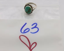 Navajo Ring .925 Silver Kingman Turquoise Native American Artist C.1980s