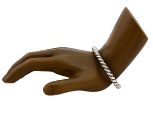 Navajo Bracelet .925 Silver Braided Twisted Artist Tahe C80's 5.0mm Wide