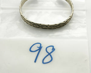 Navajo Bracelet .925 Silver Handmade Hand Stamped Signed Artist C Montoya C.80's