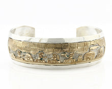 Navajo Bracelet .925 Silver & 12k Gold Filled Signed Artist Tom & Sylvia Kee