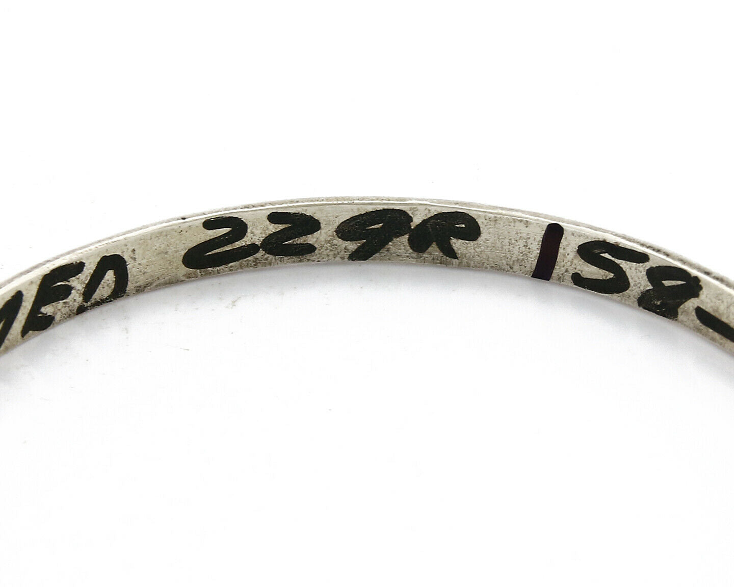 Women's Navajo Bracelet .925 Silver 5.25 mm Wide Hand Stamped