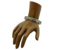 Navajo Bracelet .925 Silver Handmade Hand Stamped Signed Artist C Montoya C.80's