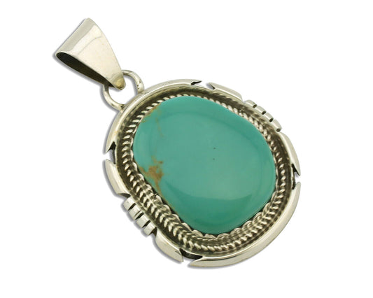 Navajo Necklace .925 Silver Arizona Turquoise Signed Jon McCray C.1980's