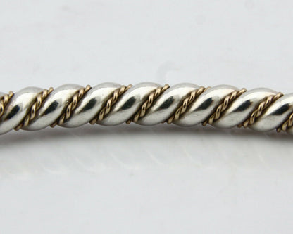 Navajo Bracelet .925 Silver Braided Twisted Artist Tahe C80's 4.0mm Wide