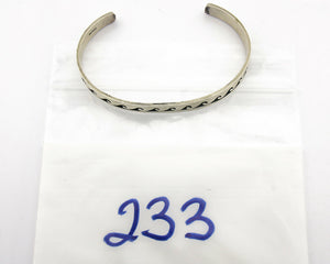 Navajo Bracelet .925 Silver Southwest Wave Cuff Artist Native C.80's