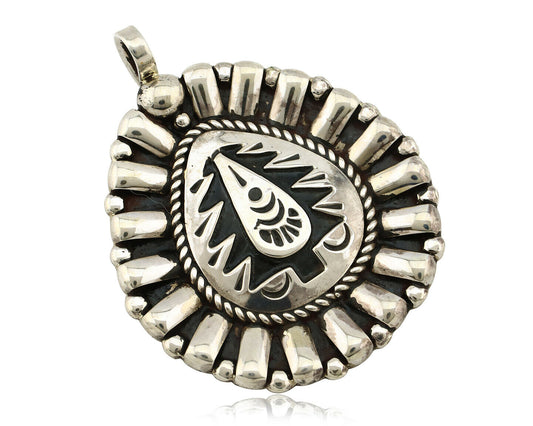 Navajo Handmade Pendant .925 Silver Signed William Singer C.80's