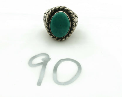 Navajo Ring .925 Silver Blue Green Turquoise Artist Apache Mfg C.80's