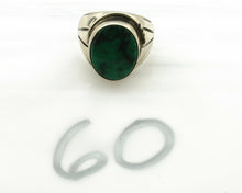 Navajo Ring .925 Silver Green Southwest Turquoise Native Artist C.80's