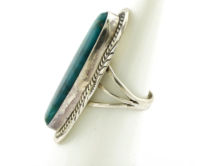 Navajo Ring 925 Silver Turquoise Mountain Artist Signed USA C.80's