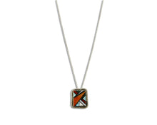 Women's Navajo Pendant Inlaid Gemstone .925 Silver Signed Doug Zachary