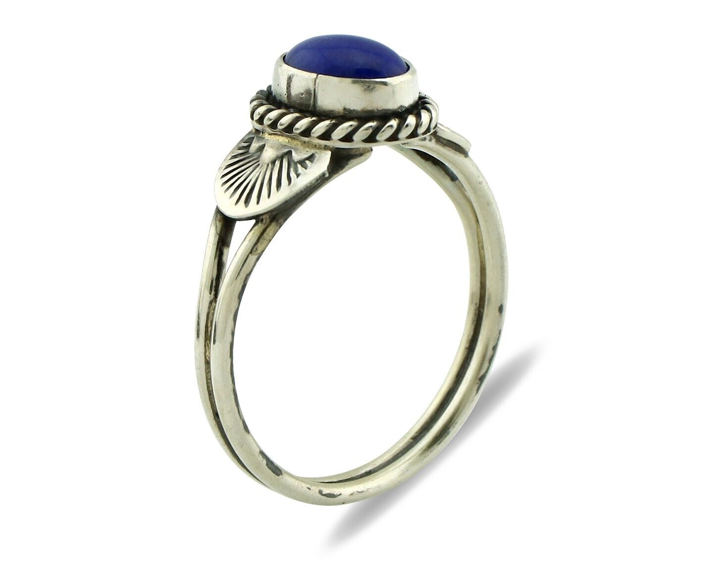 Navajo Ring 925 Silver Natural Royal Blue Lapis Lazuli Native Artist C.80's